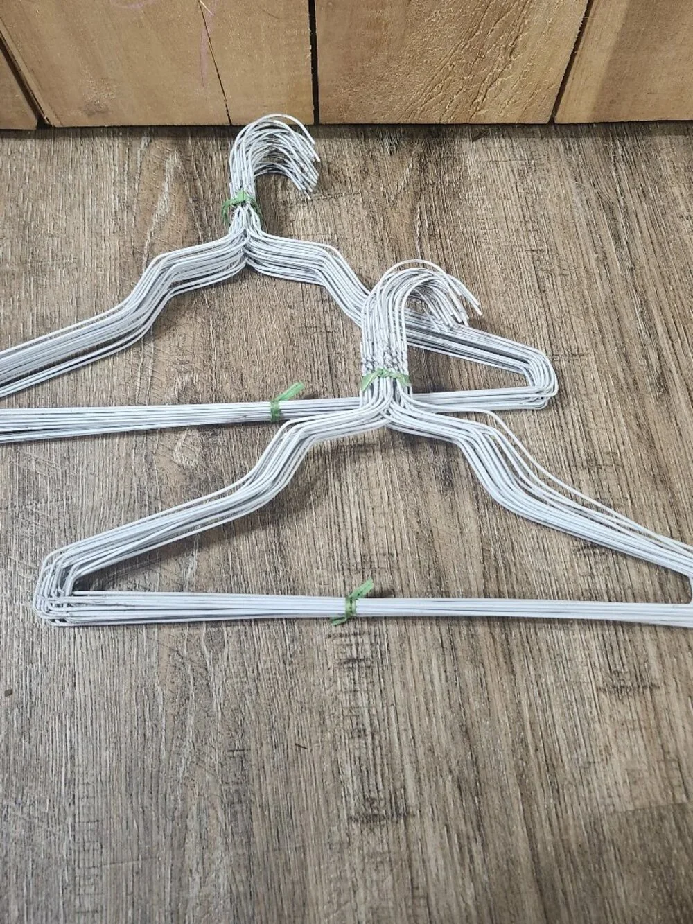 48 white wire clothes hangers
